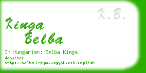 kinga belba business card